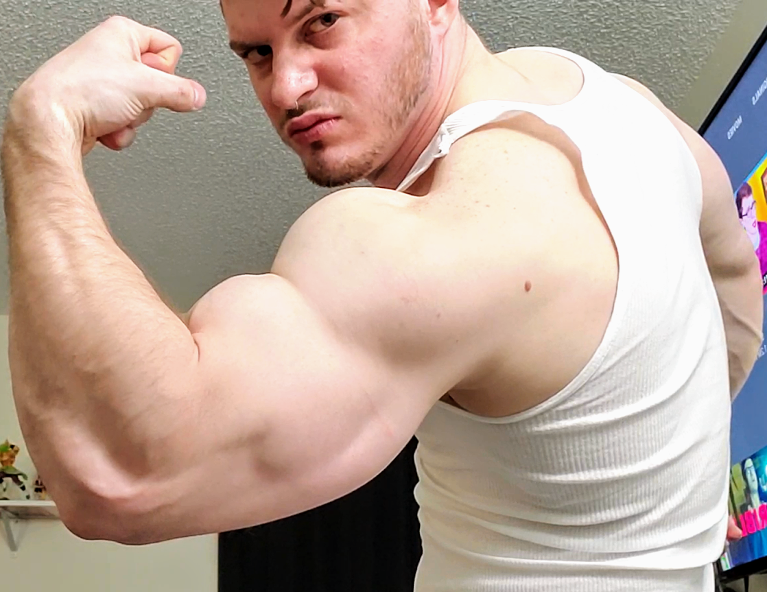 Game of Swolls Rips Tank Top & Flexes His Muscles! 